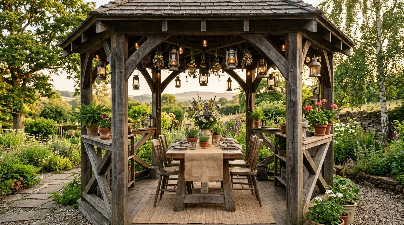 Gazebo With Outdoor Rug